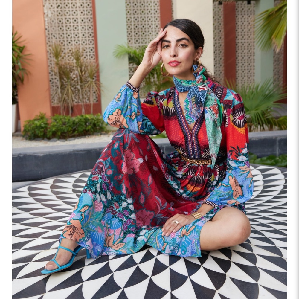 Anthropologie Multicolor Floral Maxi Dress